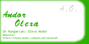 andor olexa business card